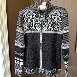 Icelandic Zip Front Cardigan Sweater.